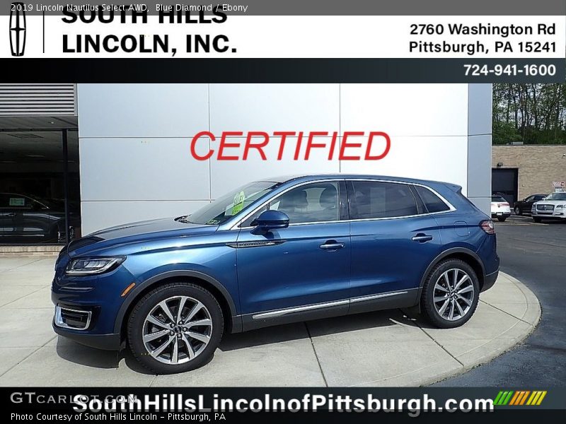 Blue Diamond / Ebony 2019 Lincoln Nautilus Select AWD