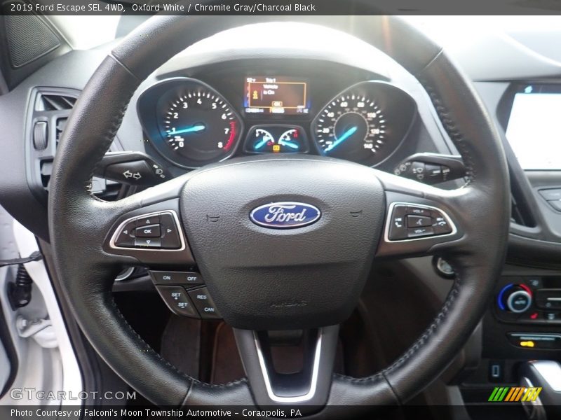 Oxford White / Chromite Gray/Charcoal Black 2019 Ford Escape SEL 4WD