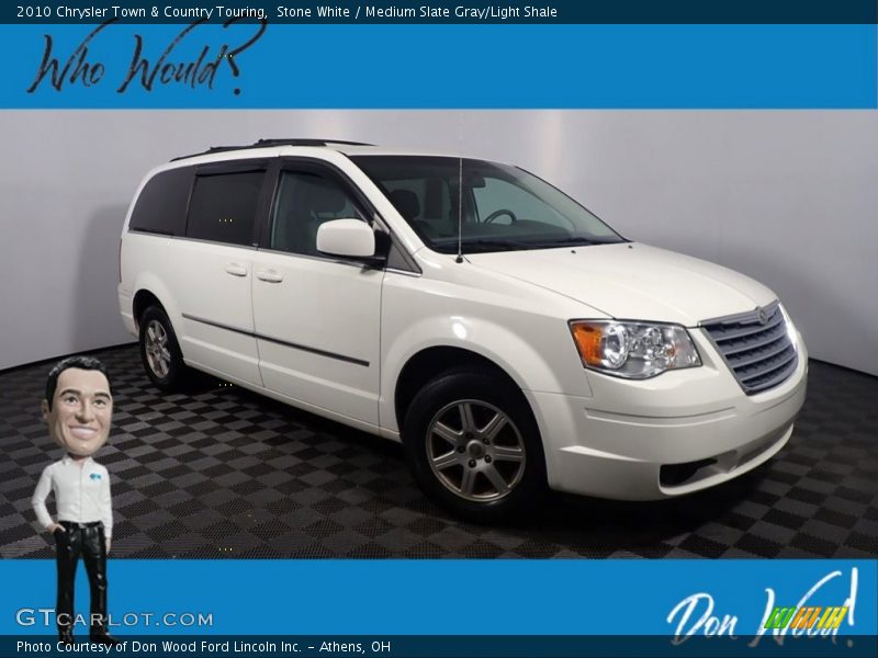 Stone White / Medium Slate Gray/Light Shale 2010 Chrysler Town & Country Touring