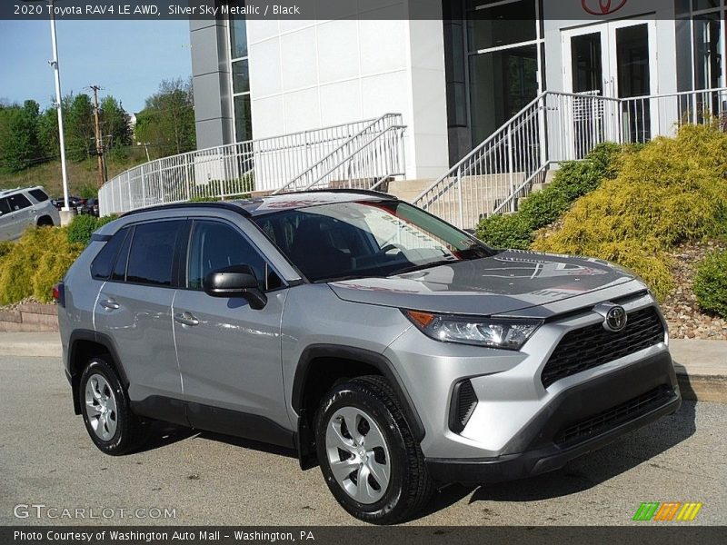 Silver Sky Metallic / Black 2020 Toyota RAV4 LE AWD