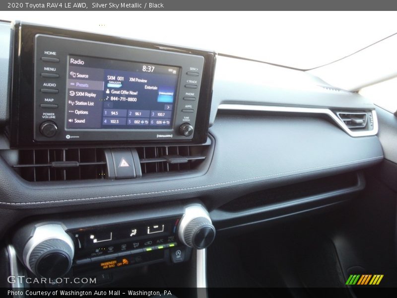 Silver Sky Metallic / Black 2020 Toyota RAV4 LE AWD