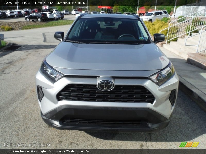 Silver Sky Metallic / Black 2020 Toyota RAV4 LE AWD