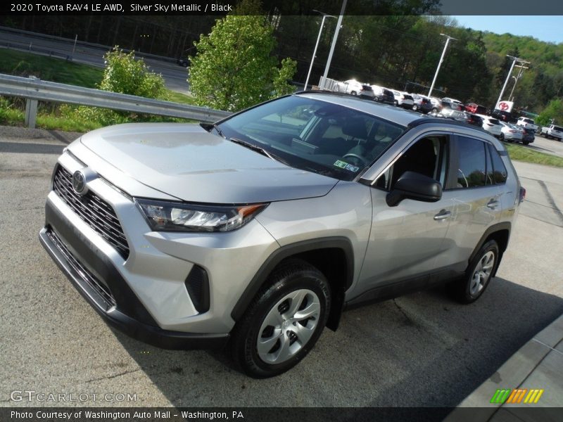 Silver Sky Metallic / Black 2020 Toyota RAV4 LE AWD