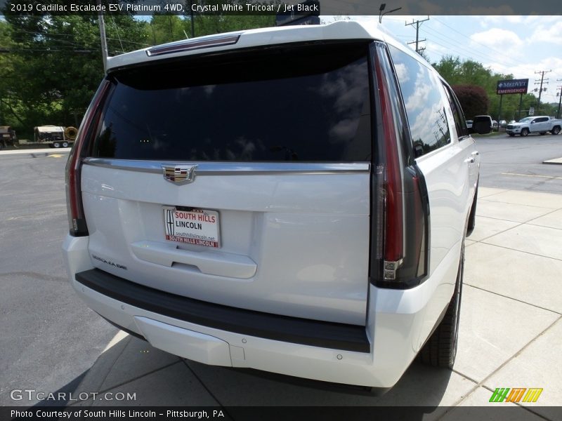 Crystal White Tricoat / Jet Black 2019 Cadillac Escalade ESV Platinum 4WD