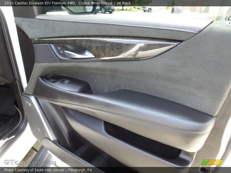 Crystal White Tricoat / Jet Black 2019 Cadillac Escalade ESV Platinum 4WD