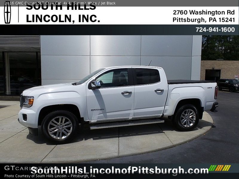 Summit White / Jet Black 2016 GMC Canyon SLT Crew Cab 4x4