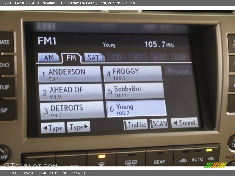 Satin Cashmere Pearl / Ecru/Auburn Bubinga 2011 Lexus GX 460 Premium