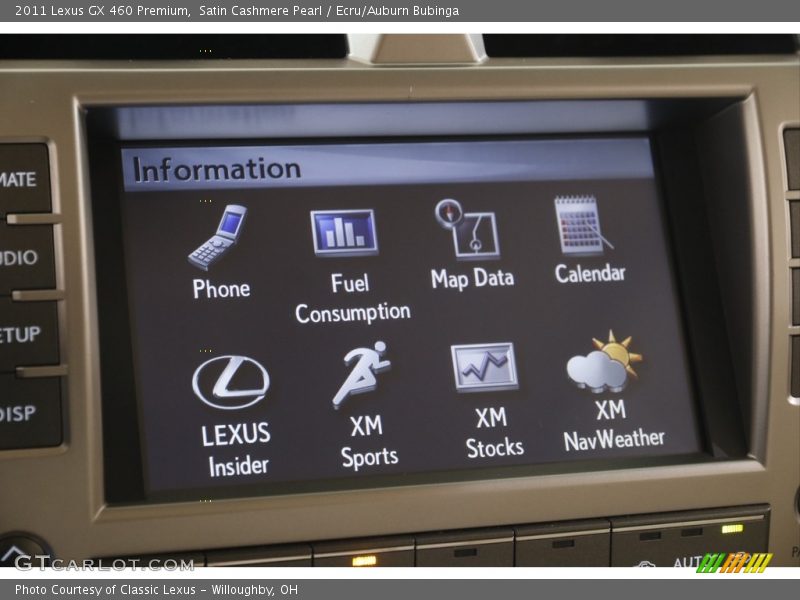 Satin Cashmere Pearl / Ecru/Auburn Bubinga 2011 Lexus GX 460 Premium