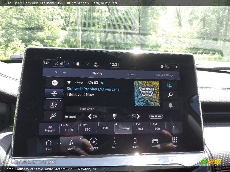 Bright White / Black/Ruby Red 2022 Jeep Compass Trailhawk 4x4