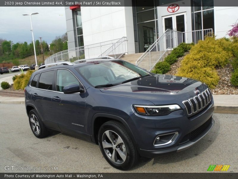Slate Blue Pearl / Ski Gray/Black 2020 Jeep Cherokee Limited 4x4