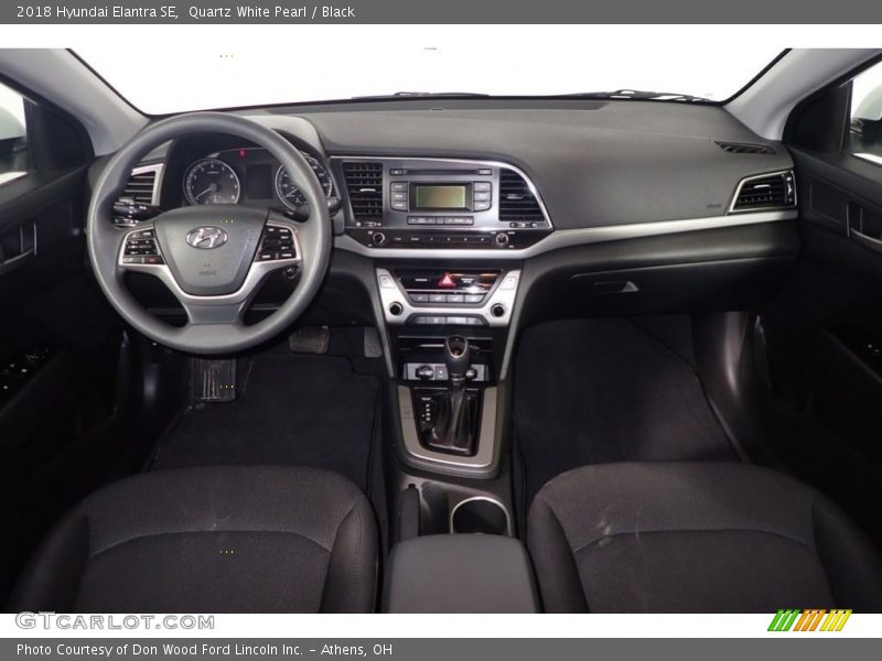 Quartz White Pearl / Black 2018 Hyundai Elantra SE