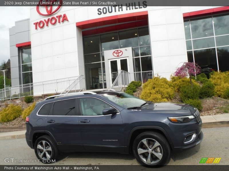 Slate Blue Pearl / Ski Gray/Black 2020 Jeep Cherokee Limited 4x4