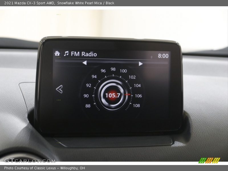 Snowflake White Pearl Mica / Black 2021 Mazda CX-3 Sport AWD