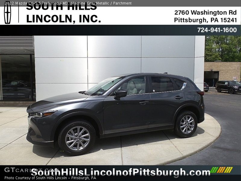 Machine Gray Metallic / Parchment 2022 Mazda CX-5 S Preferred AWD