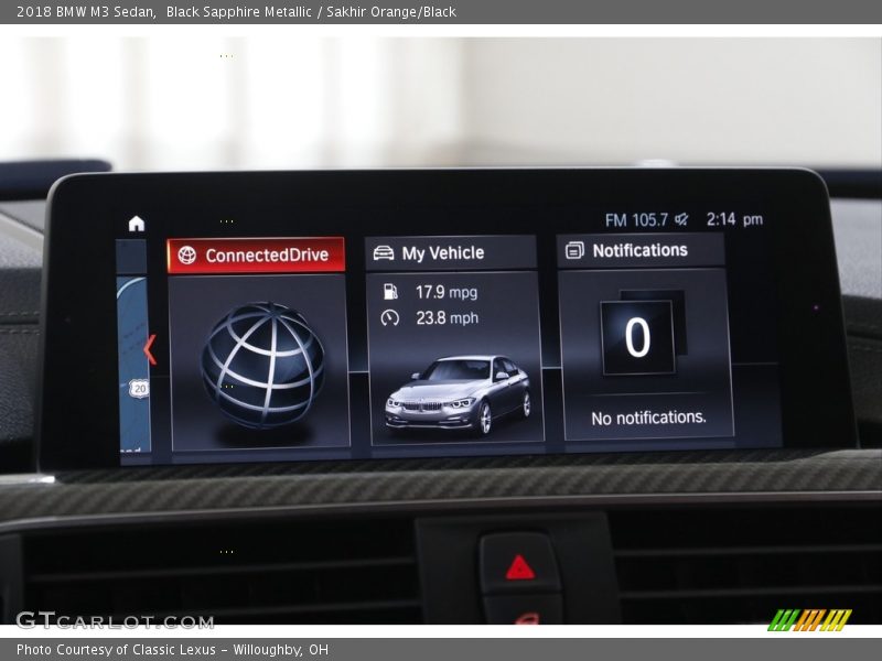 Controls of 2018 M3 Sedan