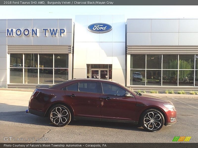 Burgundy Velvet / Charcoal Black/Mayan Gray 2018 Ford Taurus SHO AWD