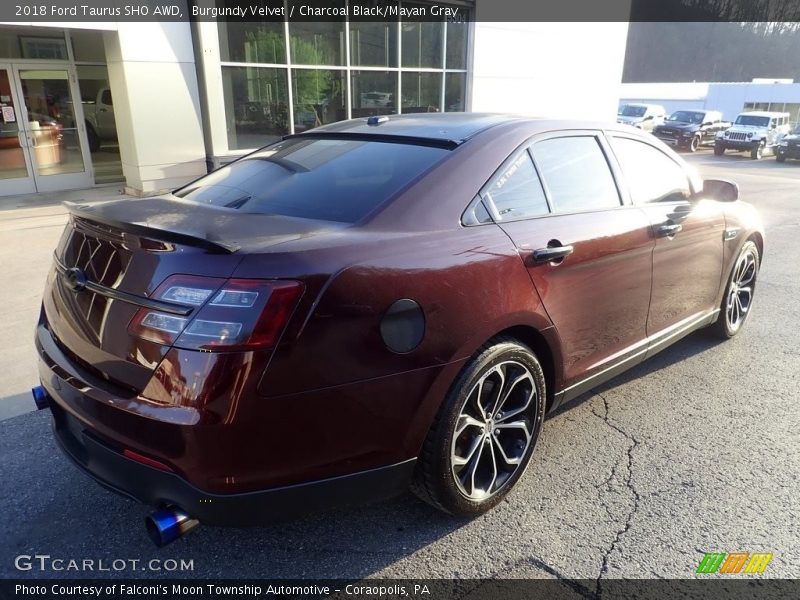 Burgundy Velvet / Charcoal Black/Mayan Gray 2018 Ford Taurus SHO AWD