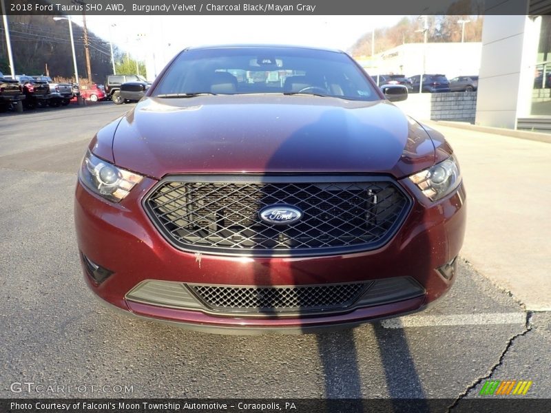 Burgundy Velvet / Charcoal Black/Mayan Gray 2018 Ford Taurus SHO AWD