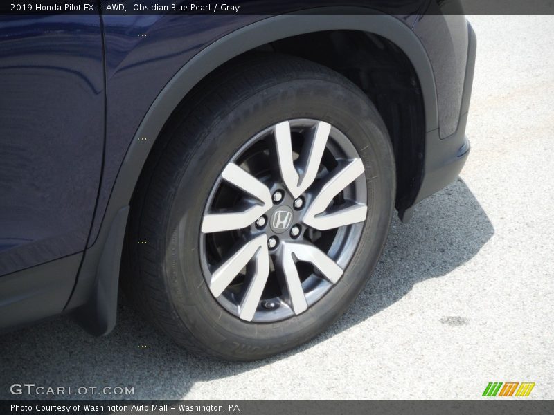 Obsidian Blue Pearl / Gray 2019 Honda Pilot EX-L AWD