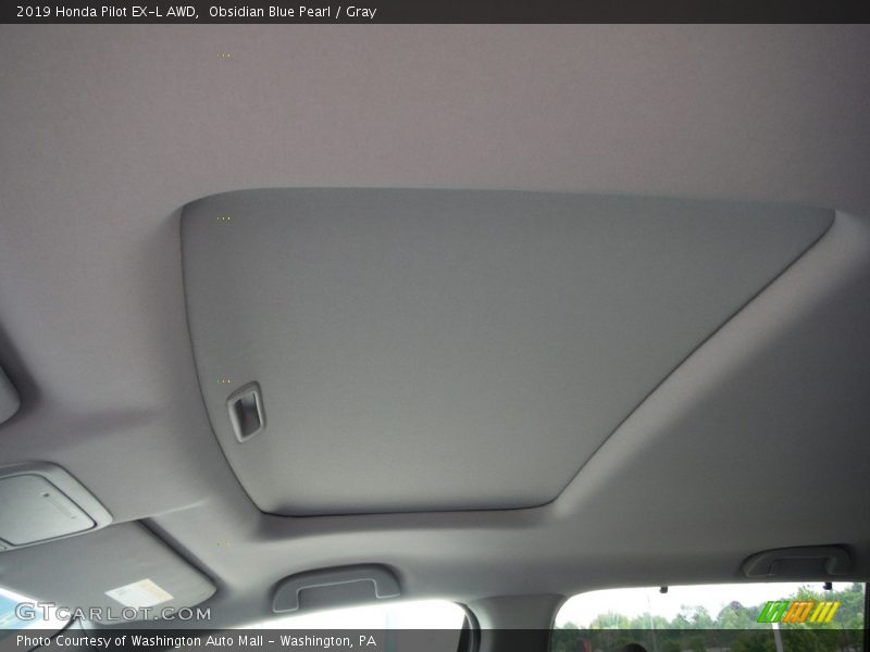 Obsidian Blue Pearl / Gray 2019 Honda Pilot EX-L AWD