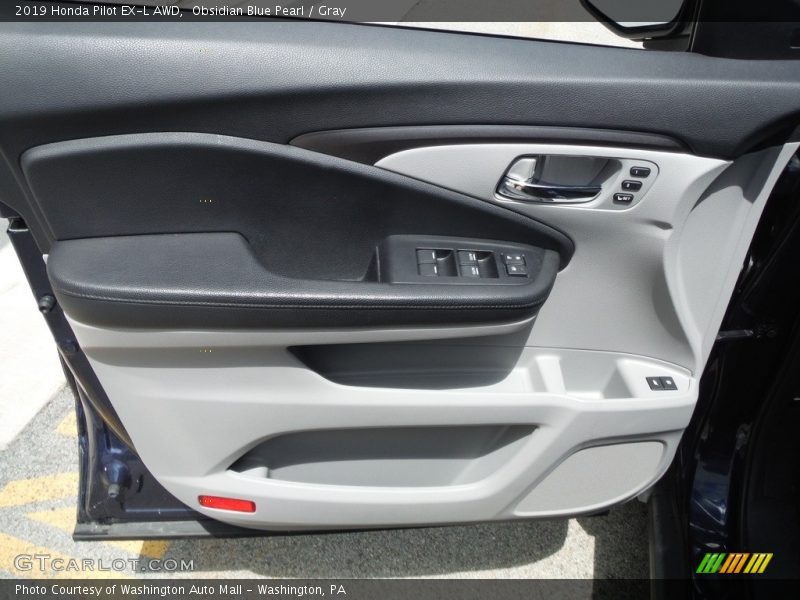 Obsidian Blue Pearl / Gray 2019 Honda Pilot EX-L AWD