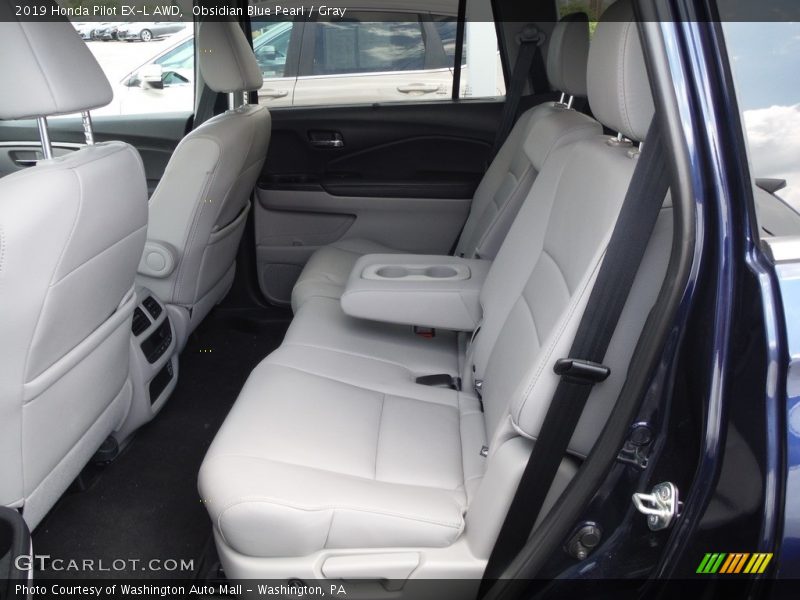 Obsidian Blue Pearl / Gray 2019 Honda Pilot EX-L AWD
