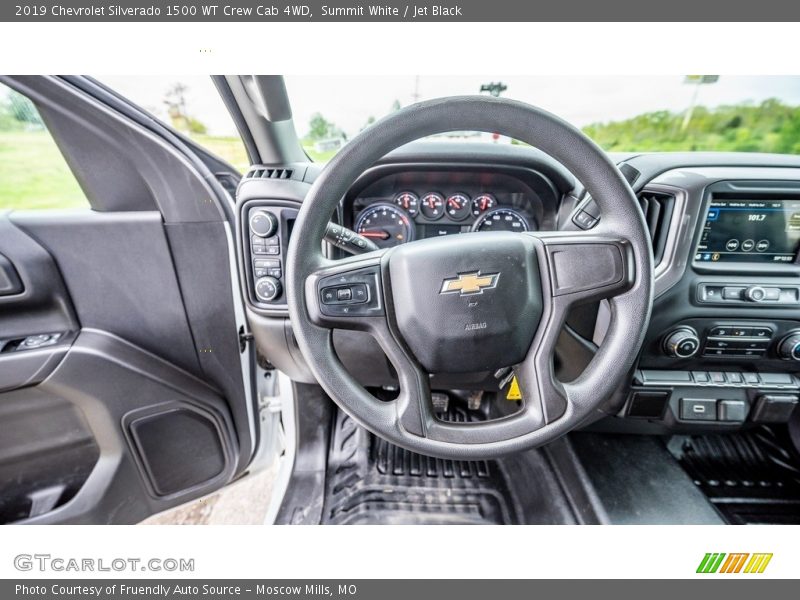 Summit White / Jet Black 2019 Chevrolet Silverado 1500 WT Crew Cab 4WD
