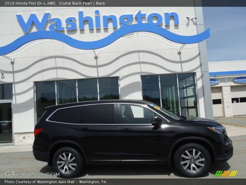 Crystal Black Pearl / Black 2019 Honda Pilot EX-L AWD