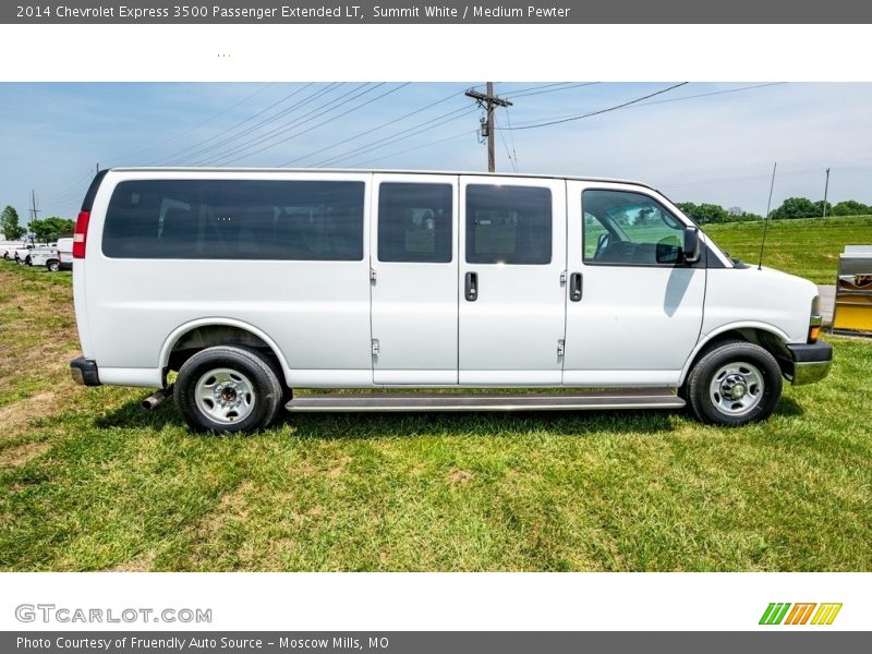 Summit White / Medium Pewter 2014 Chevrolet Express 3500 Passenger Extended LT