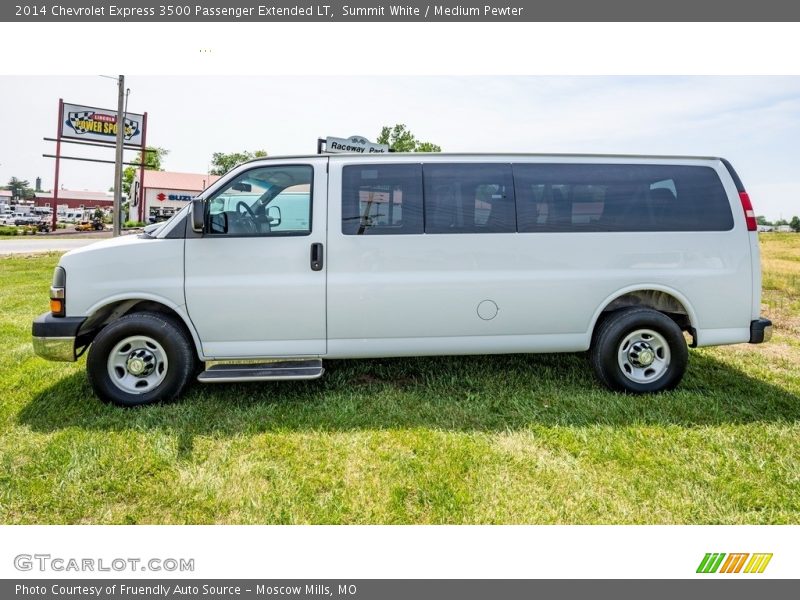 Summit White / Medium Pewter 2014 Chevrolet Express 3500 Passenger Extended LT