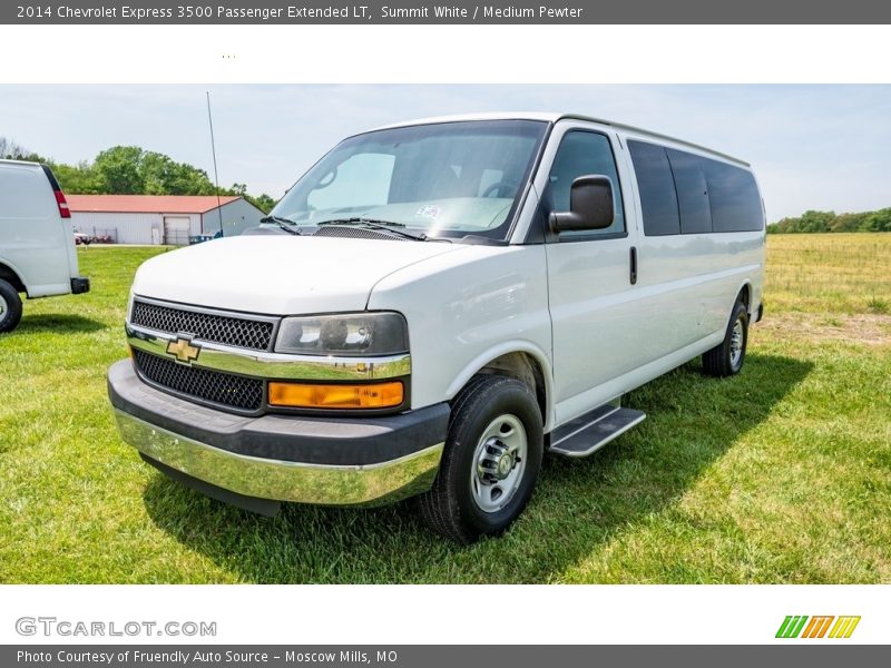 Summit White / Medium Pewter 2014 Chevrolet Express 3500 Passenger Extended LT