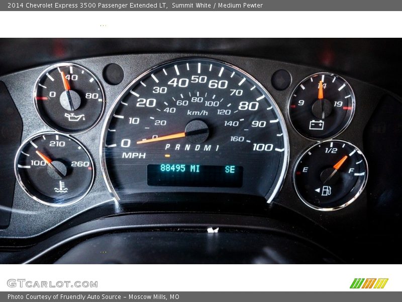 Summit White / Medium Pewter 2014 Chevrolet Express 3500 Passenger Extended LT