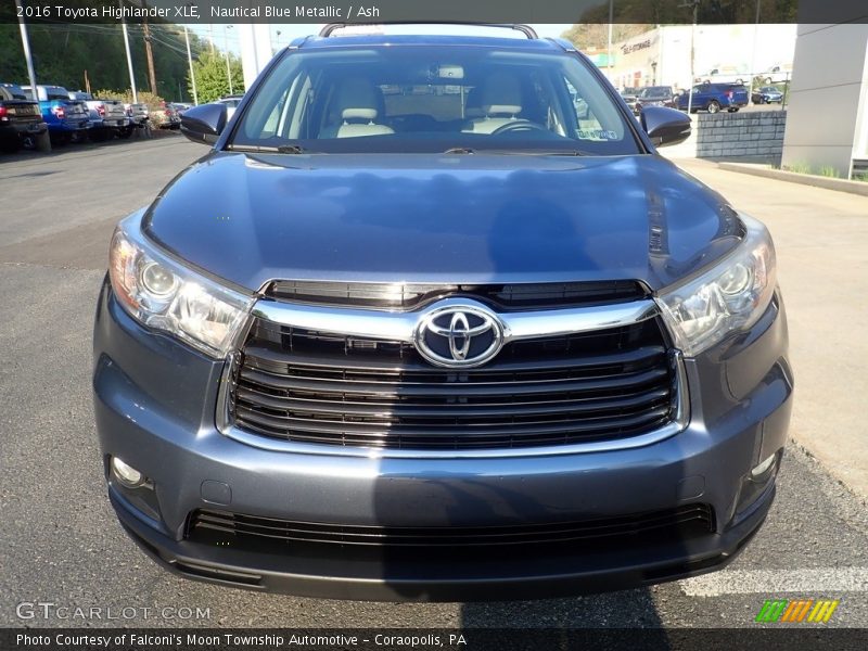 Nautical Blue Metallic / Ash 2016 Toyota Highlander XLE