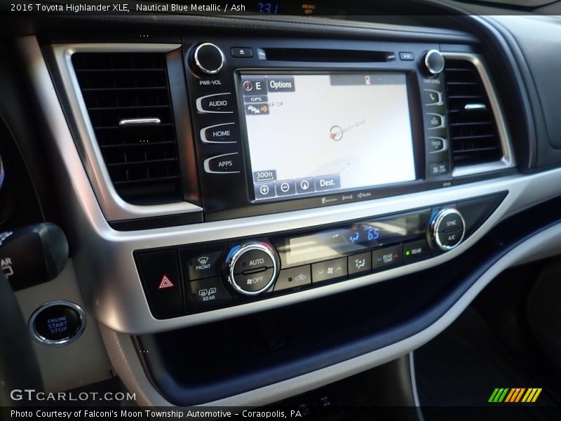Nautical Blue Metallic / Ash 2016 Toyota Highlander XLE