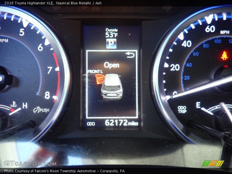 Nautical Blue Metallic / Ash 2016 Toyota Highlander XLE