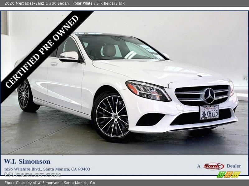 Polar White / Silk Beige/Black 2020 Mercedes-Benz C 300 Sedan