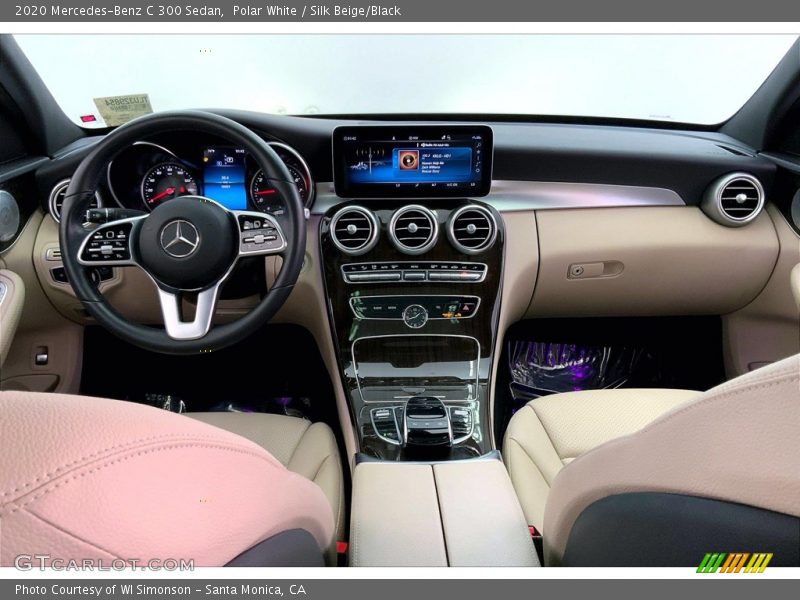 Polar White / Silk Beige/Black 2020 Mercedes-Benz C 300 Sedan