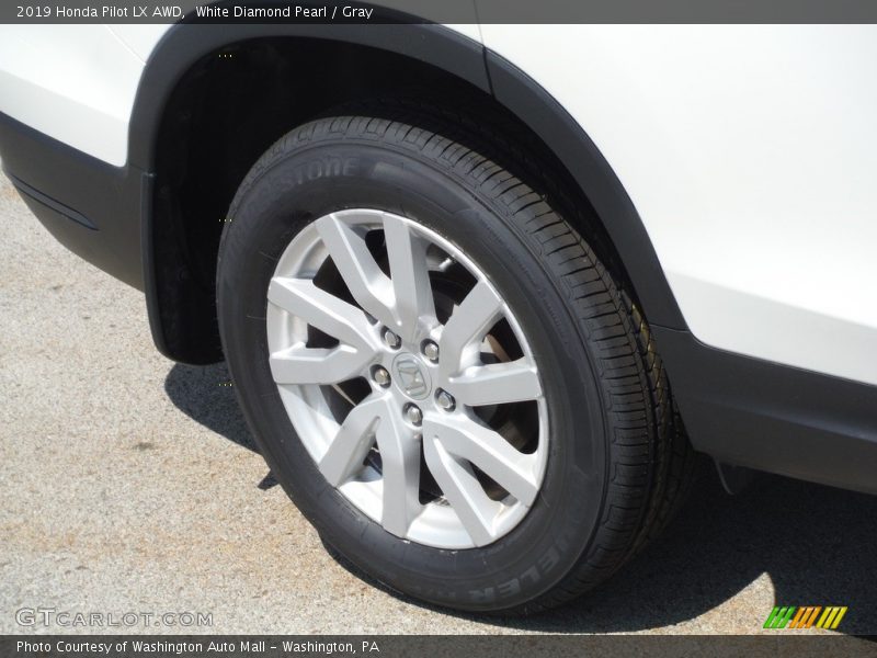 White Diamond Pearl / Gray 2019 Honda Pilot LX AWD