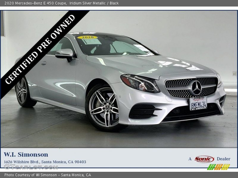 Iridium Silver Metallic / Black 2020 Mercedes-Benz E 450 Coupe