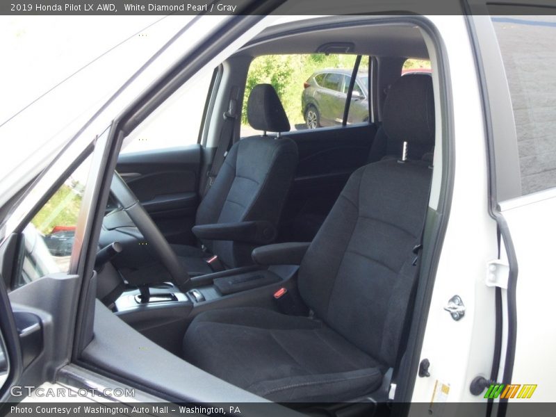 White Diamond Pearl / Gray 2019 Honda Pilot LX AWD