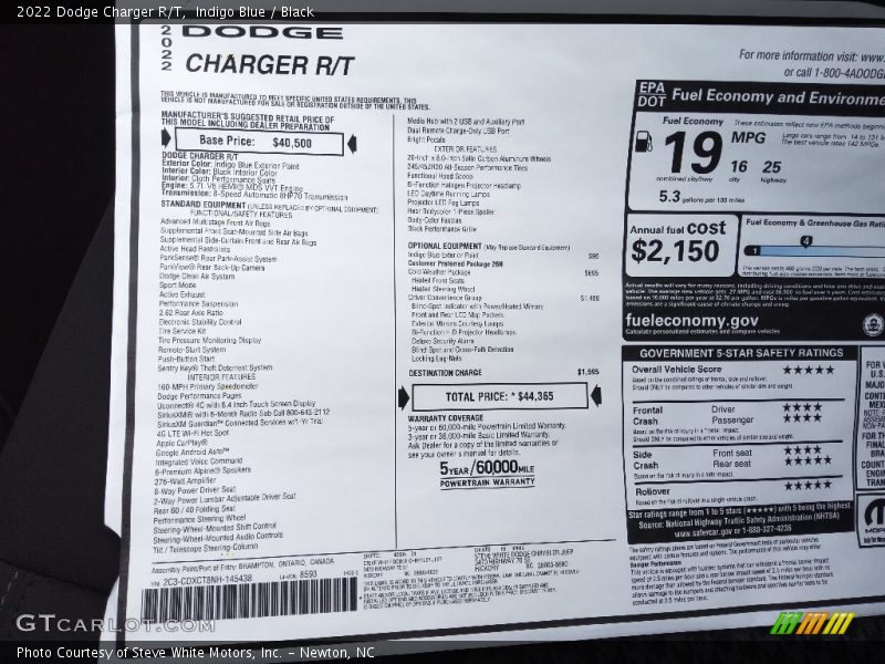 Indigo Blue / Black 2022 Dodge Charger R/T