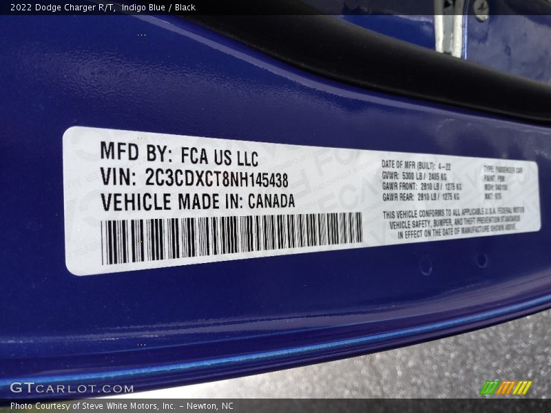 Indigo Blue / Black 2022 Dodge Charger R/T