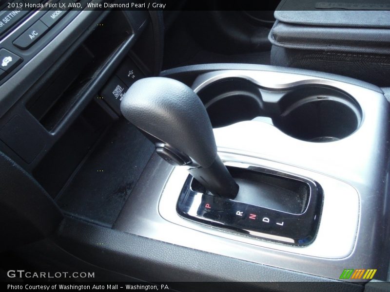 White Diamond Pearl / Gray 2019 Honda Pilot LX AWD
