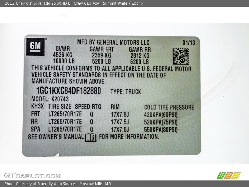 Summit White / Ebony 2013 Chevrolet Silverado 2500HD LT Crew Cab 4x4