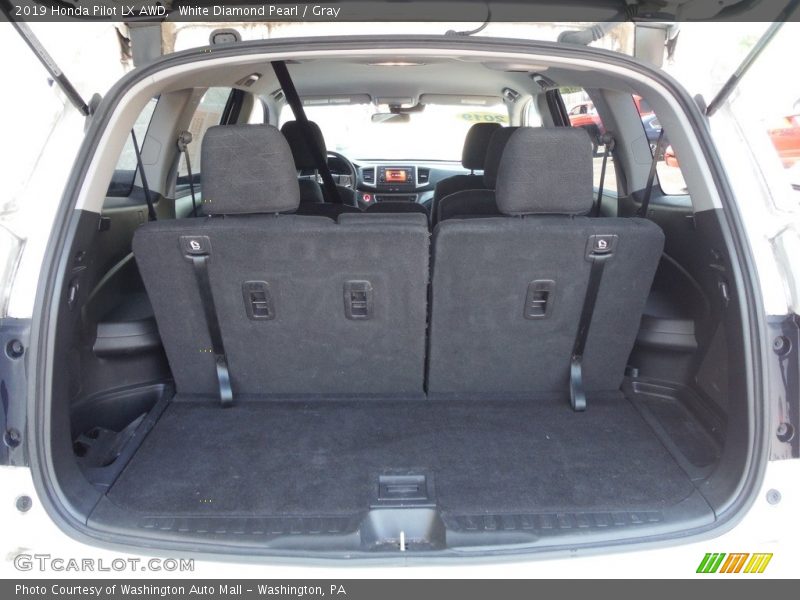 White Diamond Pearl / Gray 2019 Honda Pilot LX AWD