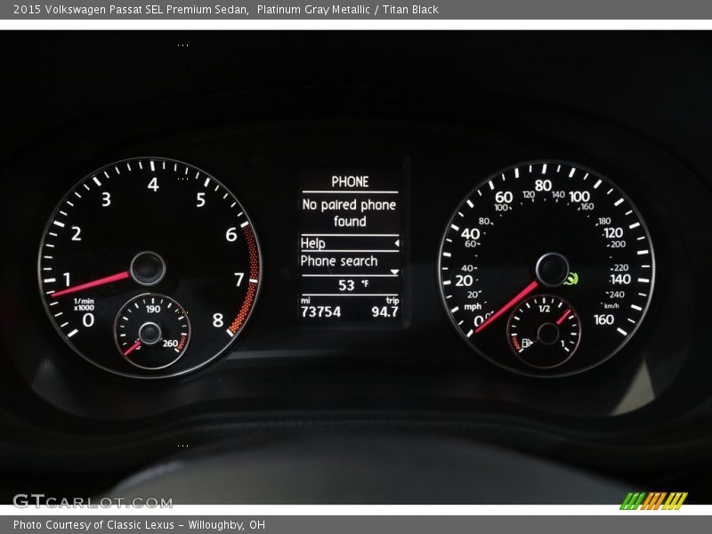  2015 Passat SEL Premium Sedan SEL Premium Sedan Gauges