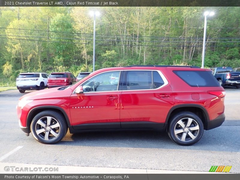Cajun Red Tintcoat / Jet Black 2021 Chevrolet Traverse LT AWD