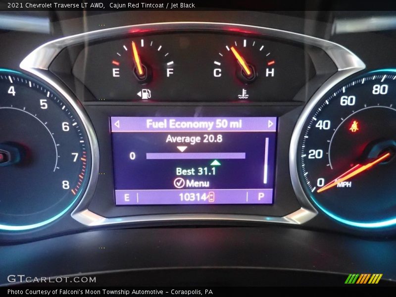 Cajun Red Tintcoat / Jet Black 2021 Chevrolet Traverse LT AWD