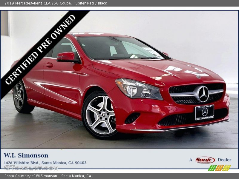 Jupiter Red / Black 2019 Mercedes-Benz CLA 250 Coupe