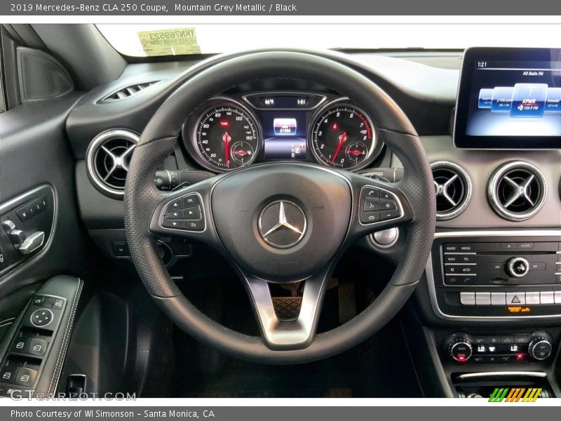 Mountain Grey Metallic / Black 2019 Mercedes-Benz CLA 250 Coupe